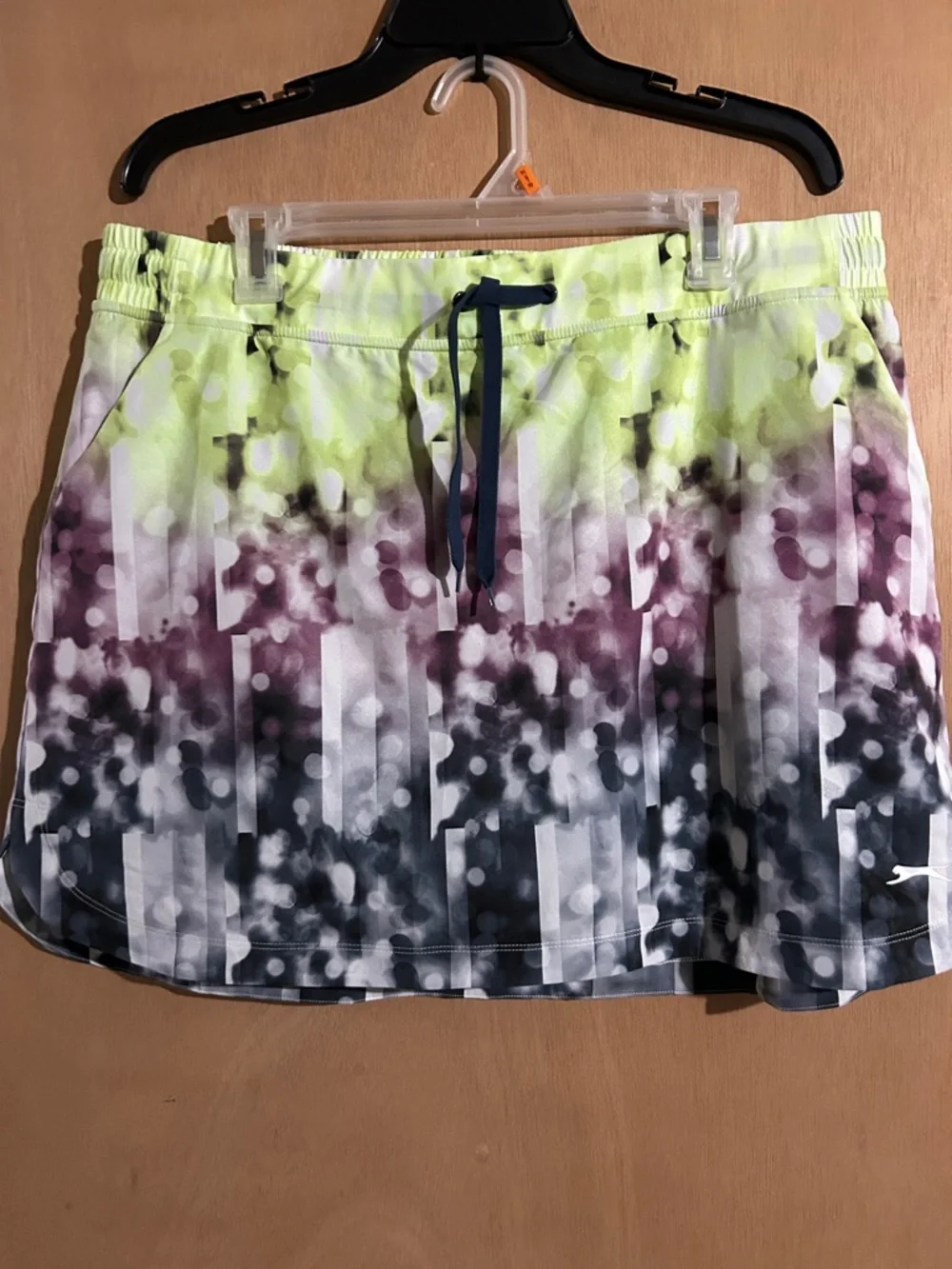 Slazenger Skort with Neon Yellow, Purple & Black Gradient